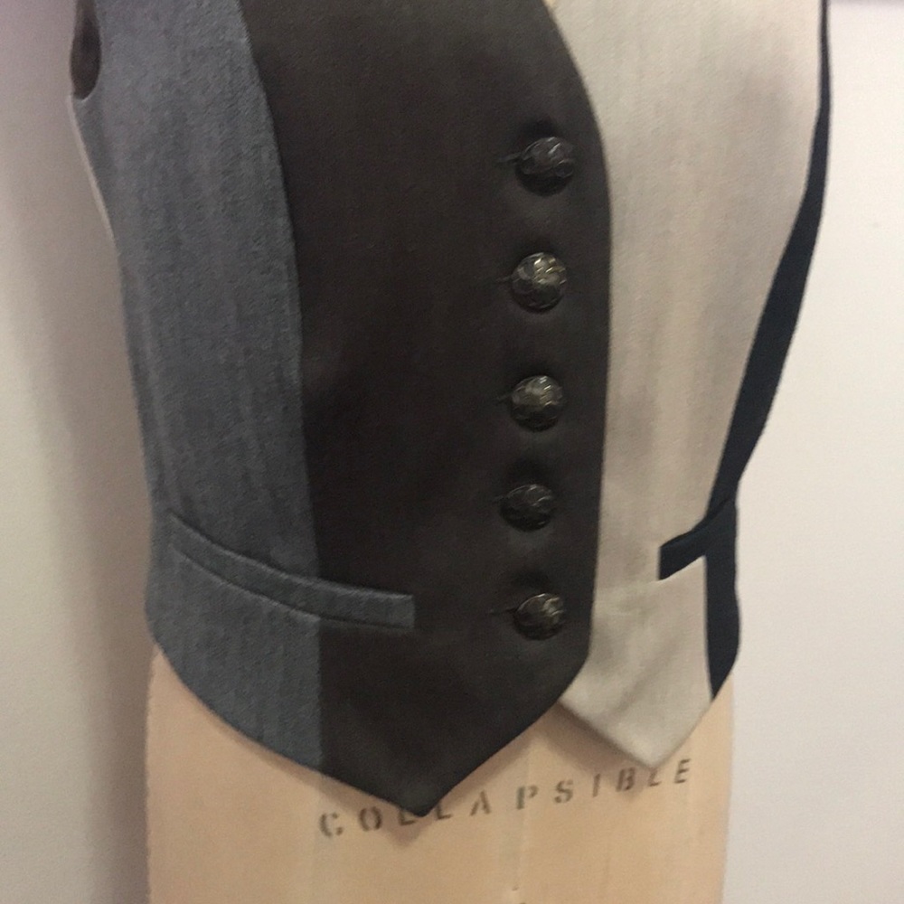 Moschino Cheap Chic Brown Striped Wool Vest View 3